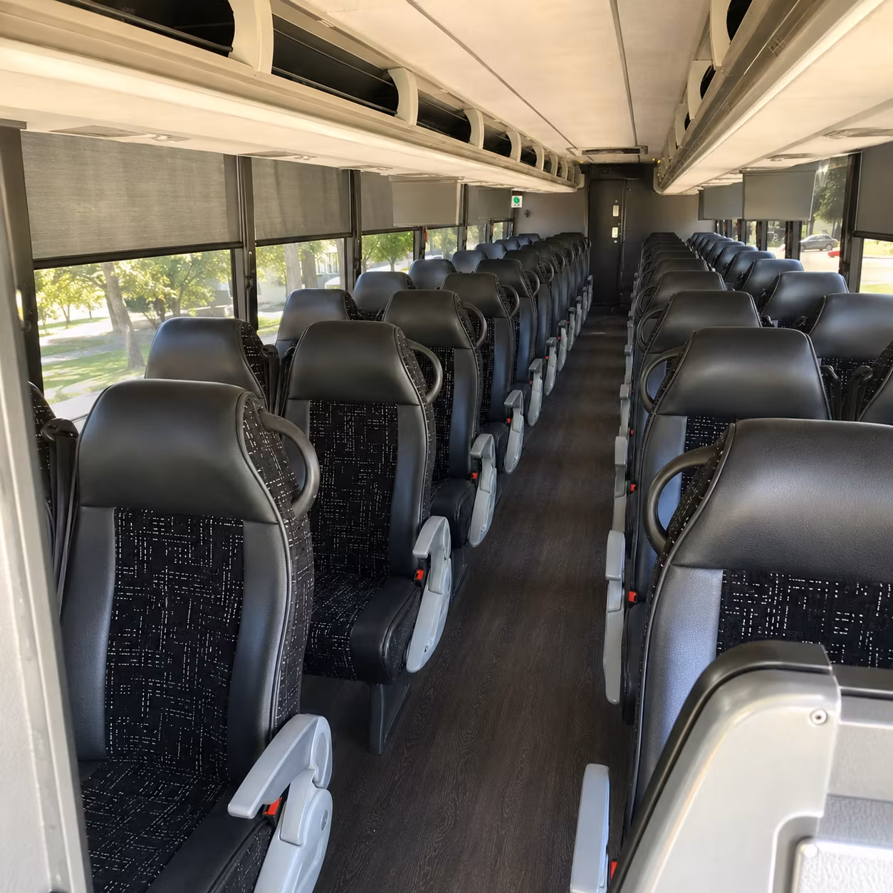 south gate charter bus rental interior